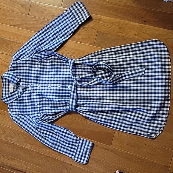 Vineyard Vines Dresses & Skirts - Vineyard Vines long sleeve Gingham tie belted shirt dress 4